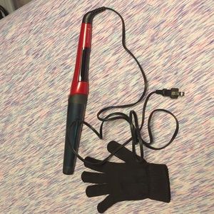 Remington TStudio Silk Ceramic Curl Wand 1"-1.5" with glove